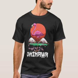 Flamingo Cherry Blossom Sakura Okinawa Japan T-shirt