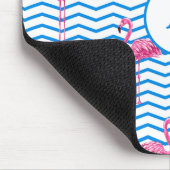 Flamingo Chevron Patroon Monogram Muismat (Hoek)