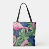 Flamingo Chic Canvas tas (Achterkant)