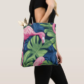 Flamingo Chic Canvas tas (Dichtbij)