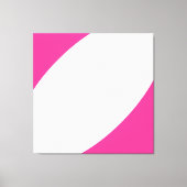 Flamingo. Chique Helder Roze Wit Moderne Curven Canvas Afdruk (Voorkant)