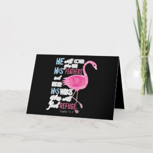 Flamingo Christelijk Gift, psalm 91 Bijbelversie Kaart