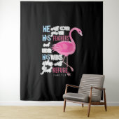 Flamingo Christelijk Gift, psalm 91 Bijbelversie Wandkleed (In situ)