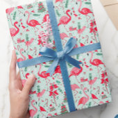 Flamingo christmas cadeaupapier