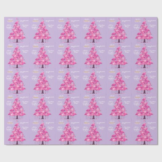 Flamingo christmas  cadeaupapier (Vlak)