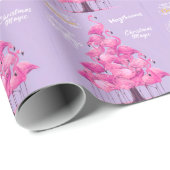 Flamingo christmas  cadeaupapier (Rol Hoek)