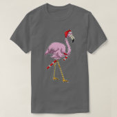 Flamingo Christmas Candy Cane TShirt (Design voorkant)