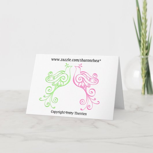 Flamingo Christmas Card - SRF Feestdagen Kaart (Achterkant)