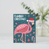 FLAMINGO CHRISTMAS FEESTDAGENKAART (Staand voorkant)