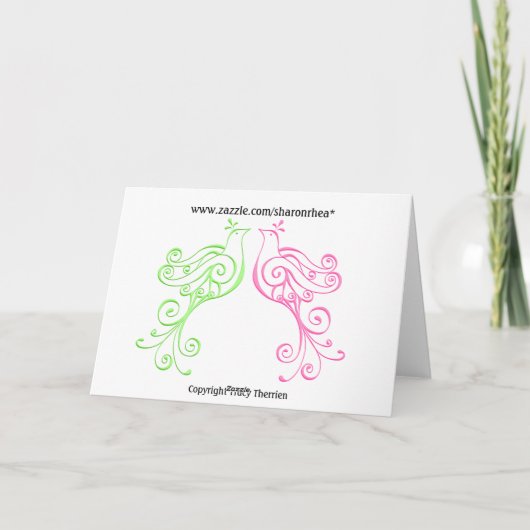 Flamingo Christmas Kaart - SRF (Achterkant)