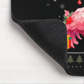 Flamingo Christmas Santa Hat Ugly Christmas Sweate Muismat (Hoek)