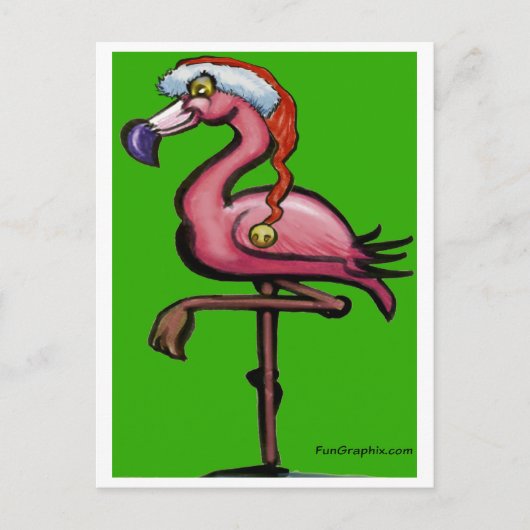 Flamingo Chrsitmas Briefkaart (Voorkant)