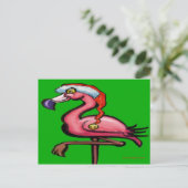 Flamingo Chrsitmas Briefkaart (Staand voorkant)