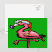 Flamingo Chrsitmas Briefkaart (Voorkant / Achterkant)