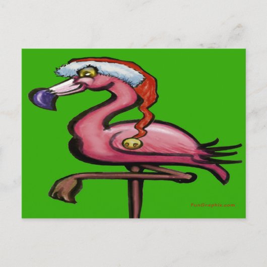Flamingo Chrsitmas Briefkaart (Voorkant)