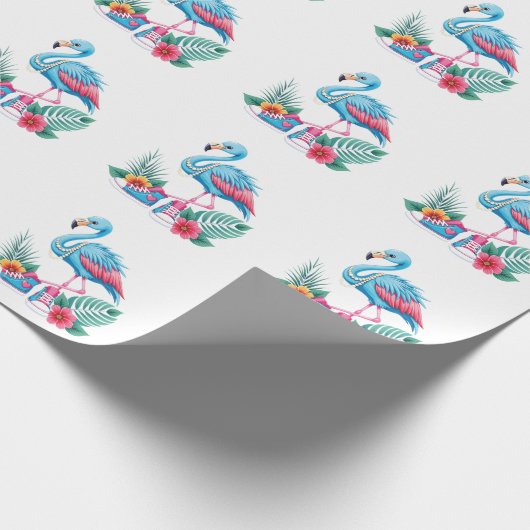 Flamingo Chucks en Parels Comma La Harris 2024 Cadeaupapier (Hoek)