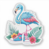 Flamingo Chucks en Parels Comma La Harris 2024 Sticker (Voorkant)