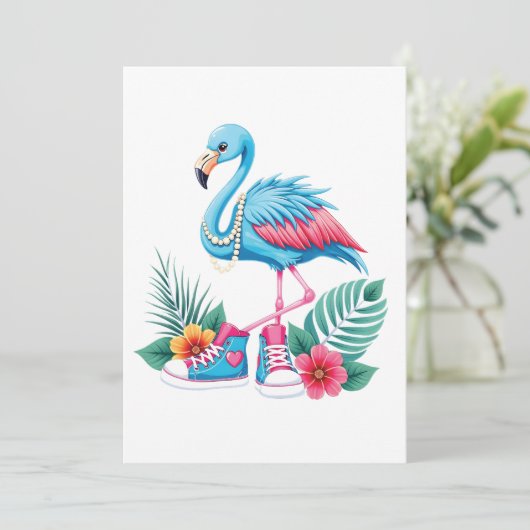 Flamingo Chucks en Parels Komma La Harris 2024 Kaart (Staand voorkant)