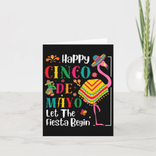 Flamingo Cinco de Mayo Mexicaanse Fiesta voor mann Kaart