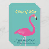 Flamingo Class of 2019 Afstuderen - Turquoise Kaart (Voorkant / Achterkant)