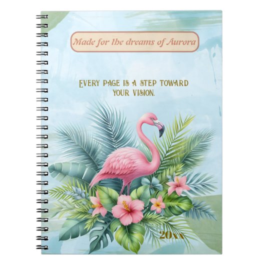 Flamingo Classic Notitieboek met aangepaste offert (Voorkant)