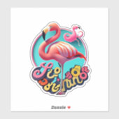 Flamingo Classic Ronde Sticker (Vel)