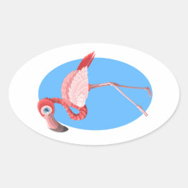 Flamingo Clip Art Ovale Sticker