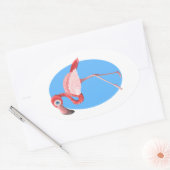Flamingo Clip Art Ovale Sticker (Envelop)