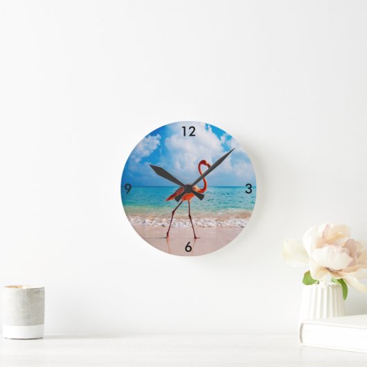Flamingo Clock Ronde Klok (Huis)