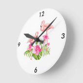 Flamingo Clock Ronde Klok (Hoek)