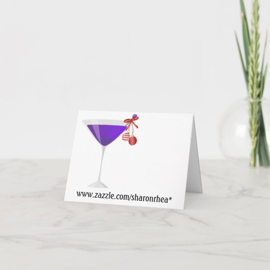 Flamingo Cocktail Christmas Invitation - SRF (Achterkant)