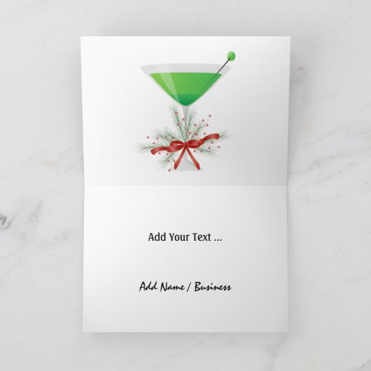 Flamingo Cocktail Christmas Kaart - SRF (Binnen)