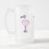 Flamingo Cocktail Frosted Mok (Links)