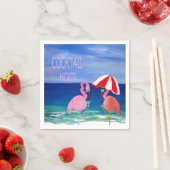 Flamingo cocktail hour strand luiers. servet (Insitu)