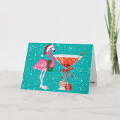 Flamingo Cocktail Invitation Kaart - SRF (Voorkant)