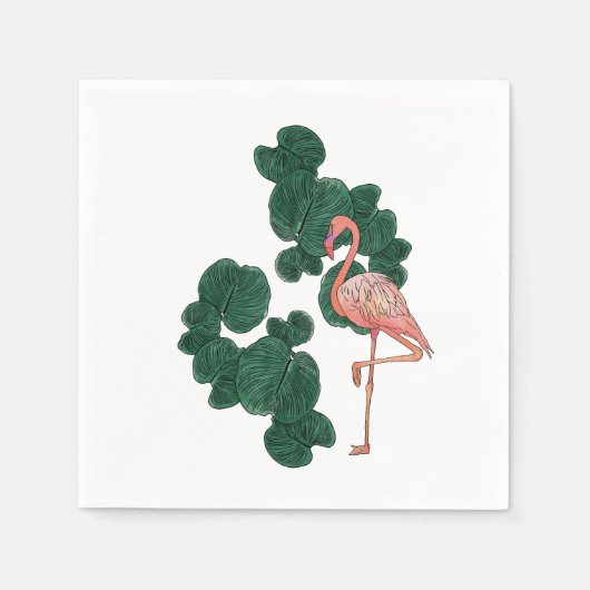 flamingo cocktail servetten (Voorkant)