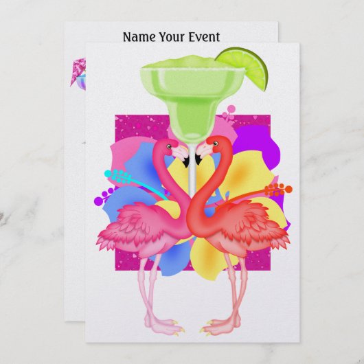 Flamingo Cocktail - SRF Kaart (Voorkant / Achterkant)