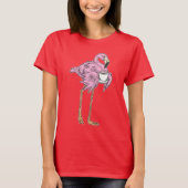 Flamingo Coffee Cup T-shirt (Voorkant)