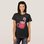 Flamingo Coffee Cup T-shirt (Voorkant volledig)