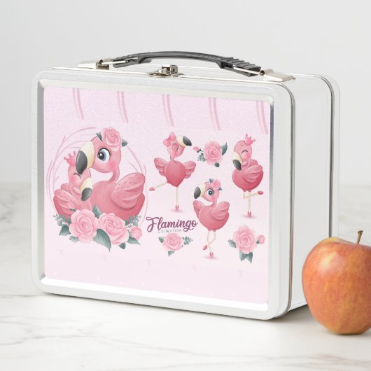 Flamingo Collectie Metal Lunch Box (In situ)