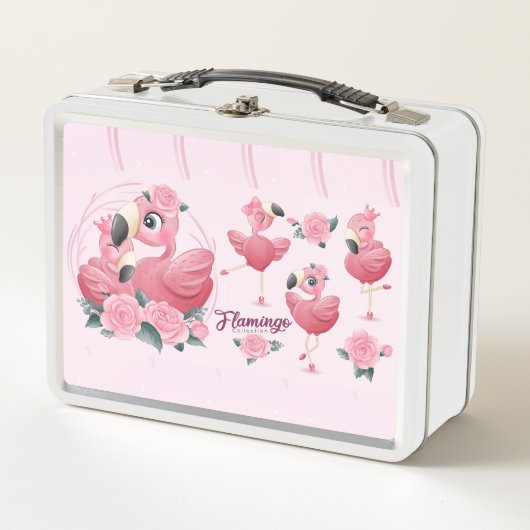 Flamingo Collectie Metal Lunch Box (Voorkant)