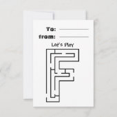 flamingo Coloring card Classroom Valentine Bedankkaart (Achterkant)