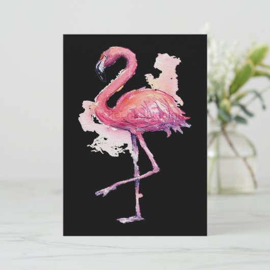 Flamingo | Cool 60s Flamingo Dierenvriend Flamingo Feestdagenkaart (Staand voorkant)