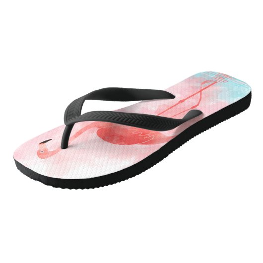 Flamingo Coral Teenslippers (Schuin)