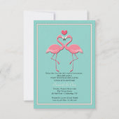 Flamingo Couple Invitation Kaart (Voorkant)