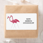 "FLAMINGO COUPLE" RETURN ADDRESS LABELS (Insitu)