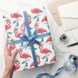 Flamingo Cowboylaarzen en -hoeden Patroon Cadeaupapier