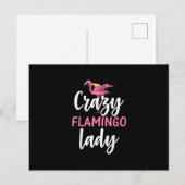 Flamingo - Crazy Flamingo Lady Gifts Briefkaart (Voorkant / Achterkant)