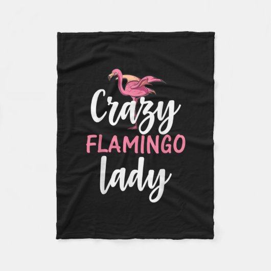 Flamingo - Crazy Flamingo Lady Gifts Fleece Deken (Voorkant)