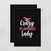 Flamingo - Crazy Flamingo Lady Gifts Informatiekaartje (Voorkant / Achterkant)